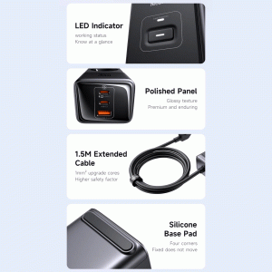 چندراهی برق سه سوکت، یک USB و دو Type-C مک دودو مدل CH062