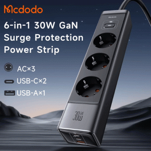 چندراهی برق سه سوکت، یک USB و دو Type-C مک دودو مدل CH062
