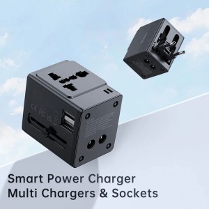 تبدیل پریز برق چندکاره و شارژر دیواری مسافرتی USB مک دودو مدل CP412