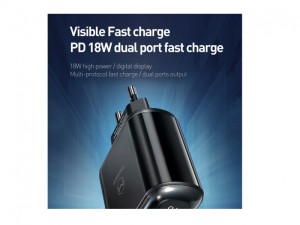 شارژر دیواری Type-C و USB مک‌دودو مدل CH717