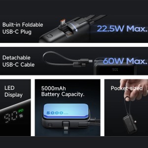 پاوربانک فست شارژ مک‌دودو مدل MC7760 ظرفیت 5000 میلی آمپر ساعت