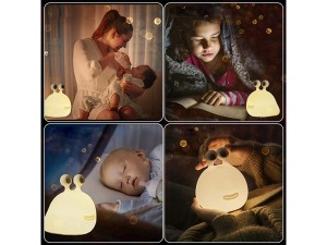چراغ خواب رومیزی فانتزی شارژی طرح حلزون مدل HL14