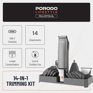 ست ریش تراش و ماشین اصلاح شارژی پورودو مدل PDLFST112SL
