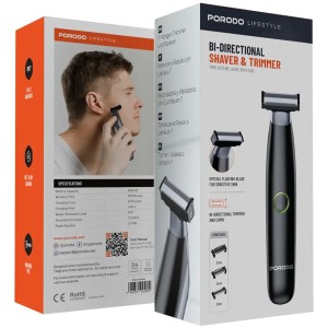 ریش‌تراش و ماشین اصلاح شارژی دو جهته پورودو مدل PDLFST184BK