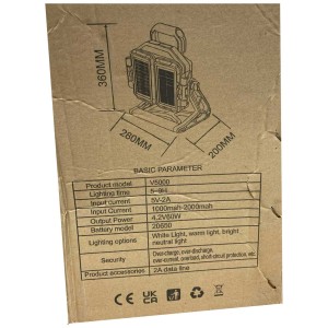 پروژکتور LED شارژی خورشیدی تاسک مدل V5000