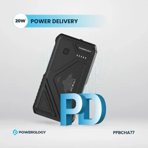 پاوربانک وایرلس خورشیدی پاورولوژی مدل PP077 PPBCHA77 ظرفیت 27000 میلی آمپر ساعت