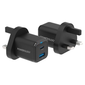 شارژر دیواری Type-C و USB پاورولوژی مدل PWCUQC023