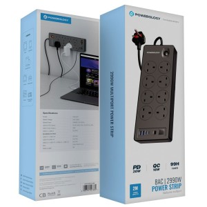 چند راهی برق 8 سوکت پاورولوژی مدل PWCUQC047BK PWC047