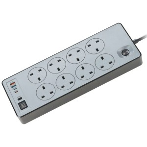 چند راهی برق 8 سوکت پاورولوژی مدل PWCUQC047BK PWC047