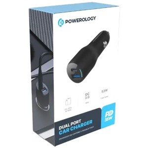 شارژر فندکی فست شارژ ماشین پاورولوژی مدل PCCSR012
