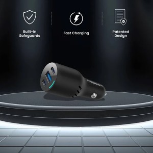 شارژر فندکی فست شارژ ماشین پاورولوژی مدل PCCSR014
