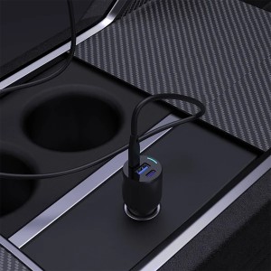 شارژر فندکی فست شارژ ماشین پاورولوژی مدل PCCSR014
