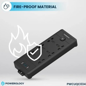 چند راهی و محافظ برق 6 سوکت پاورولوژی مدل PWCUQC034