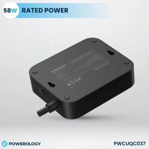 چند راهی و محافظ برق سه سوکت پاورولوژی مدل PWCUQC037