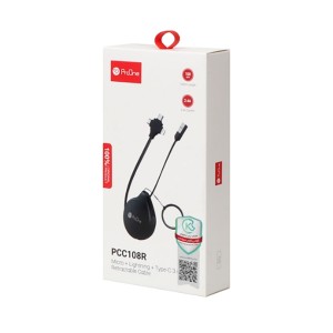 کابل جمع‌شونده USB به Type-C ، lightning و micro-USB پرووان مدل PCC108R یک متری