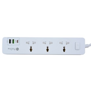 چند راهی برق ارت دار سه سوکت پرووان مدل PPS615C