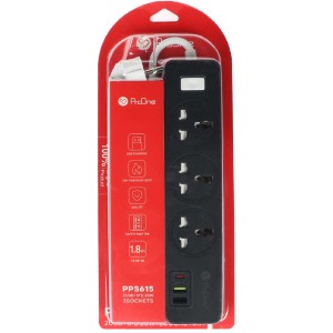 چند راهی برق ارت دار سه سوکت پرووان مدل PPS615C