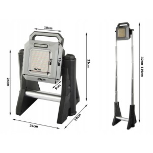 چراغ کار پایه دار شارژی ضدآب مدل YJ5805A