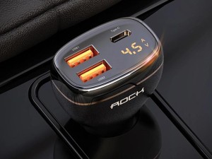 شارژر فندکی فست شارژ ماشین راک مدل C301
