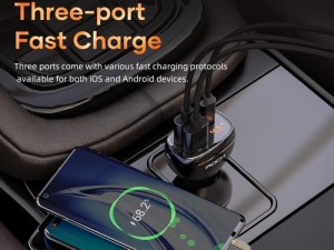 شارژر فندکی فست شارژ ماشین راک مدل C301