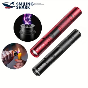 چراغ قوه شارژی ضدآب و فندک الکتریکی اسمایلینگ شارک مدل SD0720
