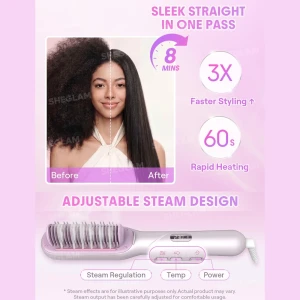 برس حرارتی بخاردار مو شیگلم مدل SGH SSBP 01 با 12 سطح دما
