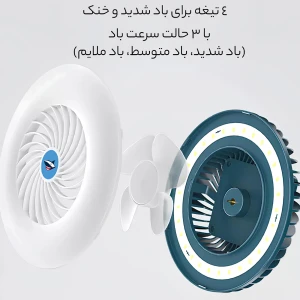 چراغ کمپینگ و پنکه شارژی اسمایلینگ شارک مدل LY0264