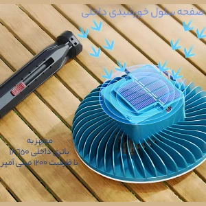 چراغ کمپینگ و پنکه شارژی اسمایلینگ شارک مدل LY0264
