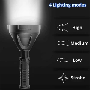 چراغ قوه شارژی و پاوربانک ضدآب اسمایلینگ شارک مدل W591P90