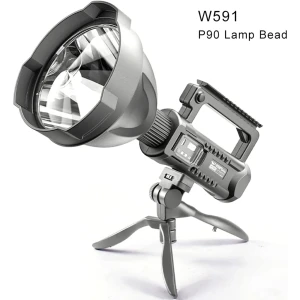 چراغ قوه شارژی و پاوربانک ضدآب اسمایلینگ شارک مدل W591P90