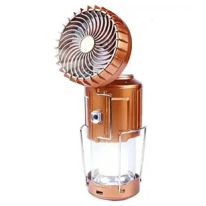 چراغ کمپینگ و پنکه شارژی قابل حمل سولار چند منظوره اسمایلینگ‌ شارک مدل FS116