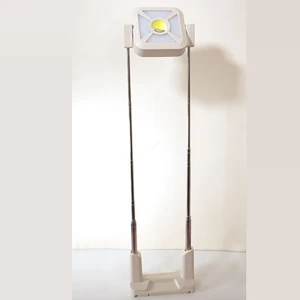 چراغ کمپینگ پایه‌دار شارژی خورشیدی با نور چند رنگ مدل ch23060b