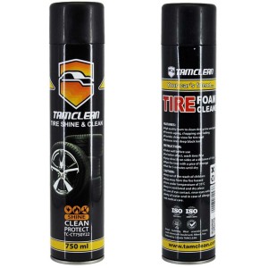 اسپری براق‌کننده لاستیک و پولیش تایر ماشین تام کلین 750 میلی‌لیتر مدل TCCT750Y22