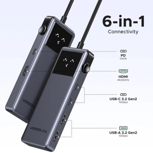 هاب 6 پورت Type-C یوگرین مدل CM888 35998