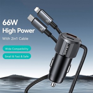 شارژر فندکی فست شارژ ماشین یوسامز مدل CC287