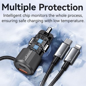 شارژر فندکی فست شارژ ماشین یوسامز مدل CC287