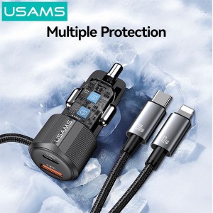 شارژر فندکی فست شارژ ماشین یوسامز مدل CC287