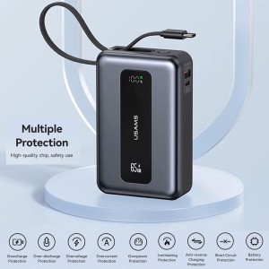 پاوربانک یوسامز مدل CD243 ظرفیت 20000 میلی آمپر ساعت