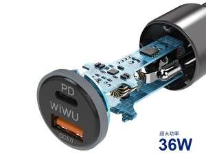 شارژر فندکی فست شارژ ماشین ویوو مدل PC100