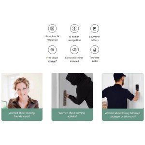 زنگ درب تصویری هوشمند شیائومی مدل MJML05FJ