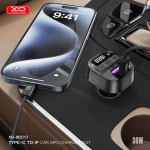 شارژر فندکی فست شارژ بلوتوثی ماشین ایکس او مدل BCC17