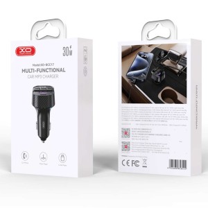 شارژر فندکی فست شارژ بلوتوثی ماشین ایکس او مدل BCC17