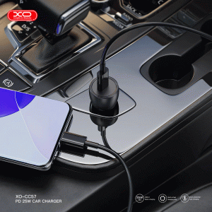 شارژر فندکی فست شارژ ماشین ایکس او مدل CC57 با کابل Type-C
