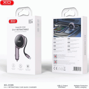 شارژر فندکی فست شارژ خودرو ایکس او مدل CC65