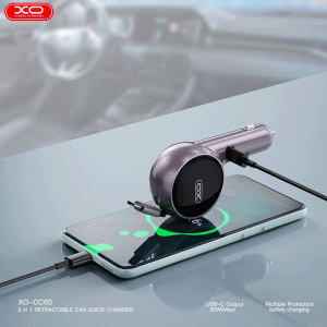 شارژر فندکی فست شارژ خودرو ایکس او مدل CC65