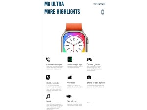ساعت هوشمند ایکس او مدل M8Ultra