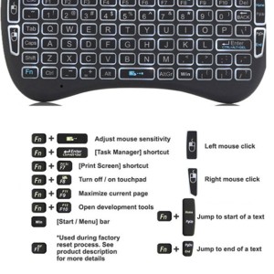 مینی کیبورد بی سیم اکسون مدل BACKLIT با حروف فارسی