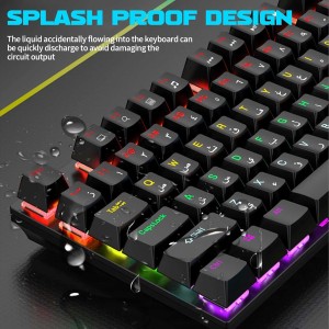 کیبورد گیمینگ با سیم اکسون مدل ZYG800 RGB