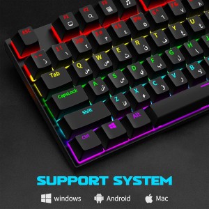 کیبورد گیمینگ با سیم اکسون مدل ZYG800 RGB