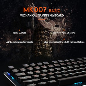 کیبورد گیمینگ مکانیکال با سیم میشن مدل MK007